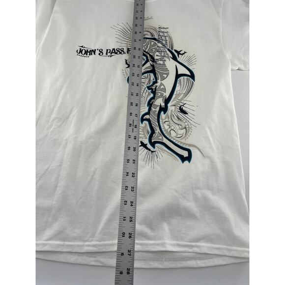 Del Sol Shirt Adult Medium White Short Sleeve Color Changing Florida Shark New - Picture 4 of 6